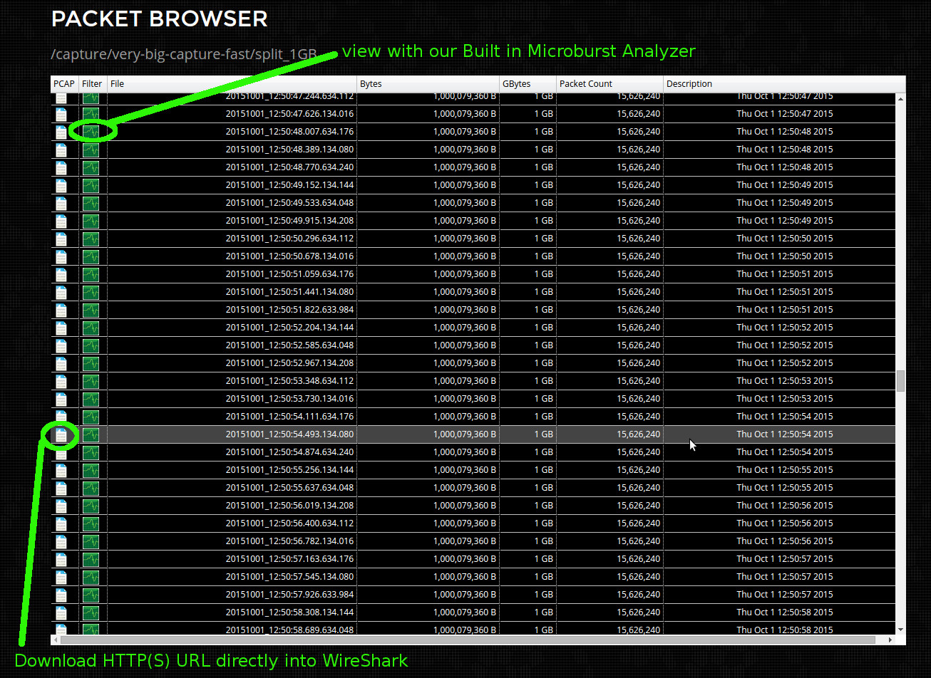 10gbps packet sniffer browser