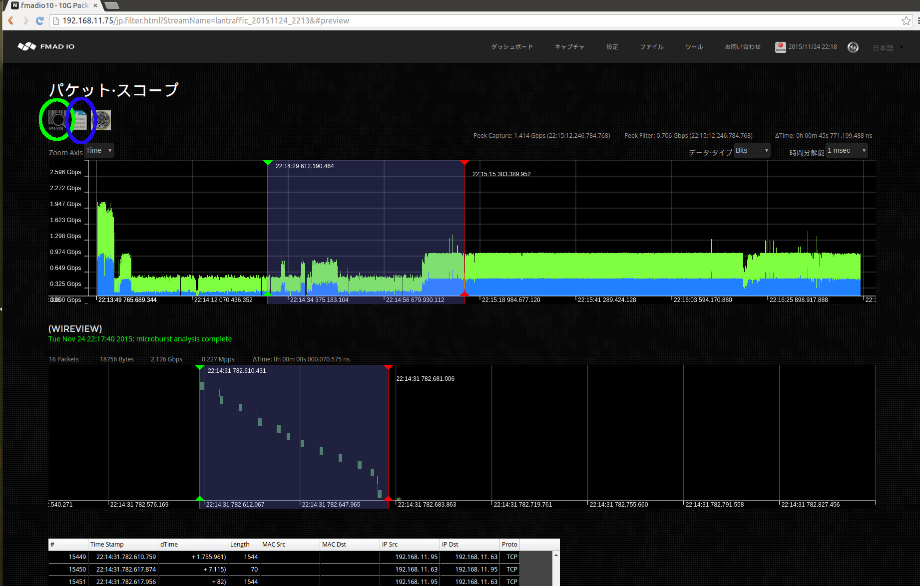 10g packet capture manual capture stop