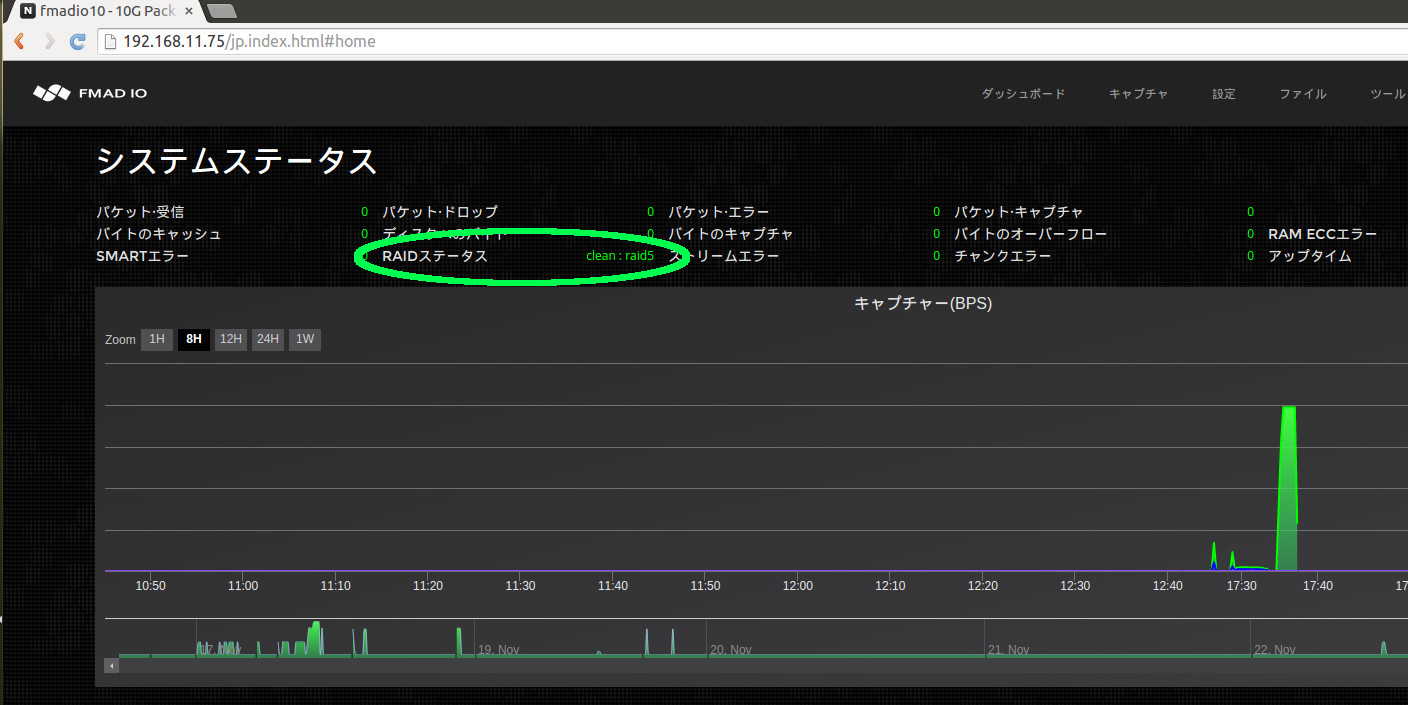 10g packet capture raid5 rebuild complete